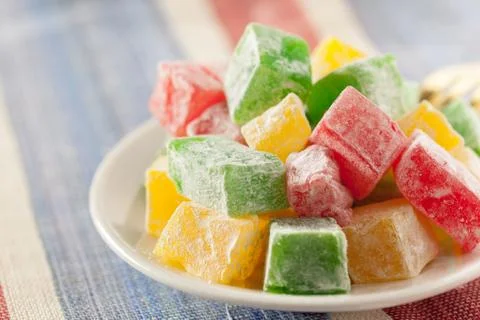 Traditional eastern desserts on the table Stock Photos
