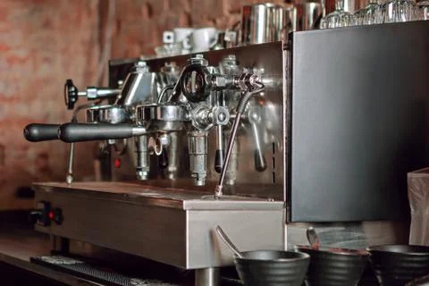 Traditional Espresso Coffee Machine. Stock Photos