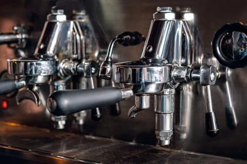 Traditional Espresso Coffee Machine. Stock Photos