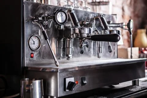Traditional Espresso Coffee Machine. Stock Photos