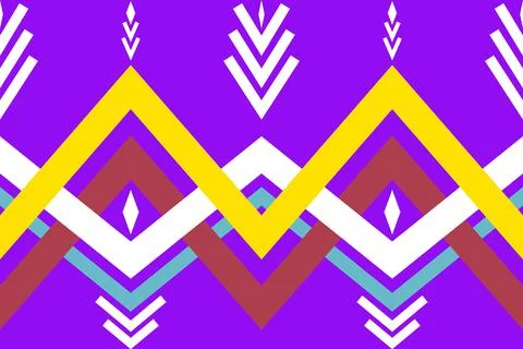 Traditional ethnic geometric fabric pattern Stock Illustration