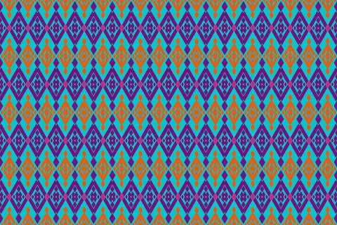 Traditional ethnic geometric patterns design for background carpet wallpaper Stock Illustration