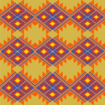 Traditional fabric pattern Stock Illustration