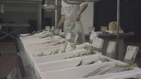 Traditional fish market Stock Footage 77155347