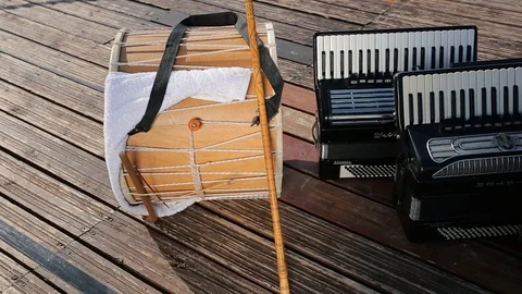 Traditional Folk Instruments - Variety 스톡 동영상 122852659