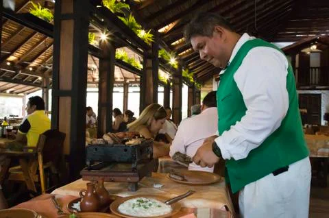 Traditional food in a restaurant of Bolivia in Santa Cruz Stock Photos