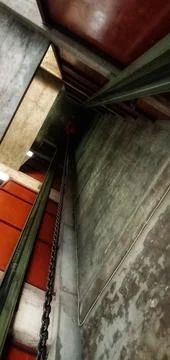 Traditional freight elevator corridor Stock-Fotos