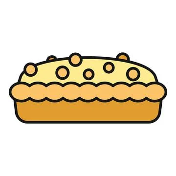 Traditional fruit pie baking in a ceramic dish Stock Illustration