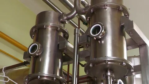 Traditional Fruit Spirit Distillation System in Distillery Stock-Footage 343673358