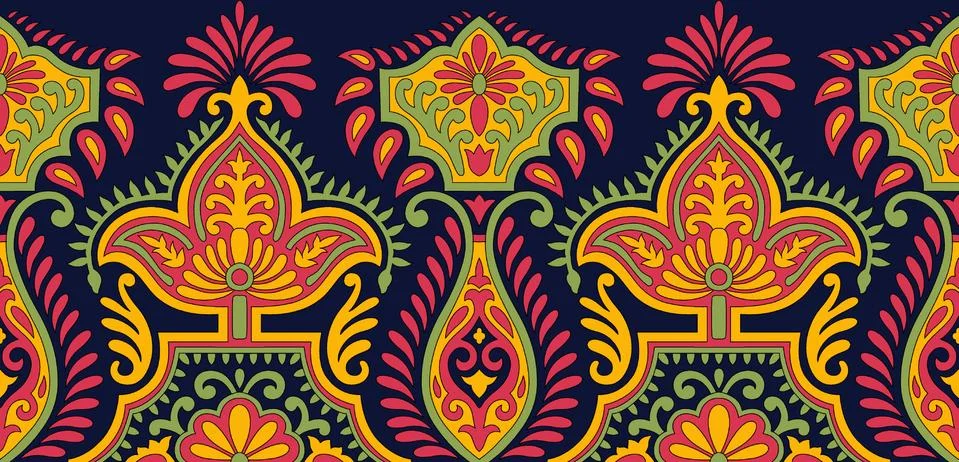 Traditional geometric abstract pattern background Stock Illustration