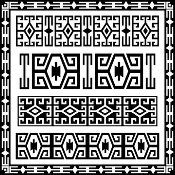 Traditional geometric design elements version Stock Illustration