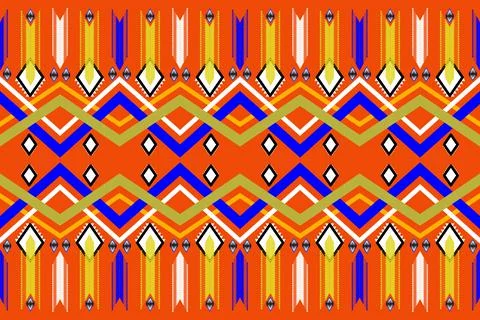 Traditional geometric fabric pattern Stock Illustration