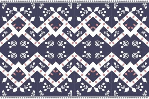 Traditional geometric fabric pattern Illustrazione stock