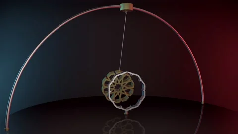 Traditional geometric ottoman patterned loop 3d pendulum animation Stock Footage 142254800