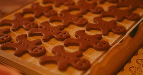 Traditional gingerbread figure display introduces Czech holiday treats and Stock Footage 344778847