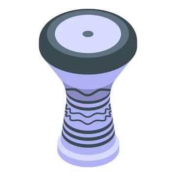 Traditional goblet drum representing authentic arabic music Stock Illustration