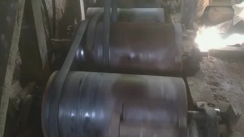 Traditional Gold Mining Trommel Machine (Glundung) in Industrial Workshop Stock Footage 333695499