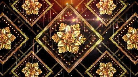 Traditional Gold Ornaments In Frames 1 Видео 344362040