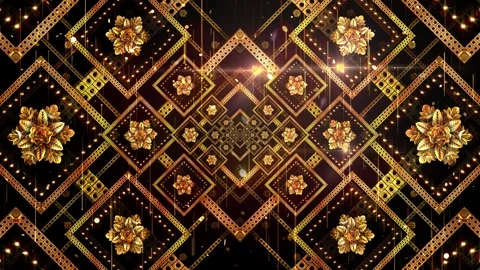 Traditional Gold Ornaments In Frames 2 Видео 344362066