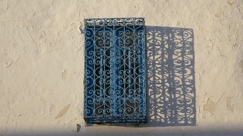 Traditional Gridded Window Of Old House Stock Footage 114254218