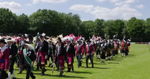 Traditional Guilds Netherlands parading Stock Footage 51091461