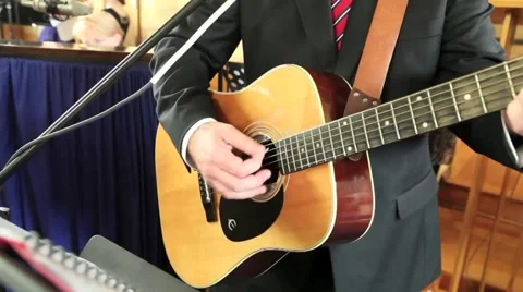 Traditional Guitar HD Video stock 3674898