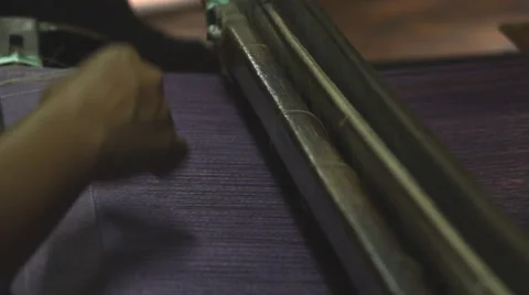 Traditional handmade textile weaving Video stock 60610984