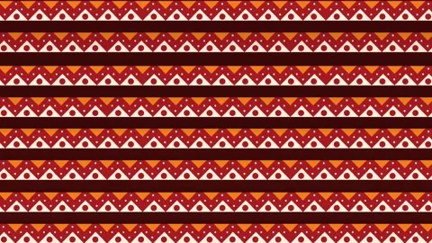 Traditional Hispanic Heritage Geometric Pattern Seamless Loop Motion Graphic. Vídeos de archivo 342829813