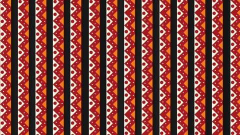 Traditional Hispanic Heritage Pattern with Colorful Geometric Stripes and Et 库存影片 342834437