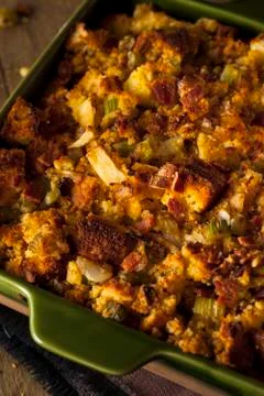 Traditional Homemade Cornbread Stuffing 写真素材