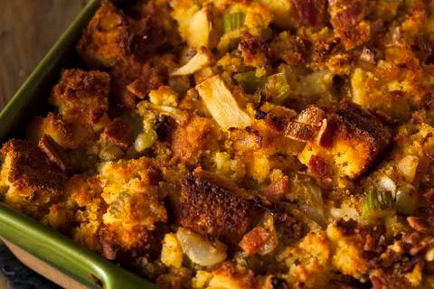 Traditional Homemade Cornbread Stuffing 写真素材