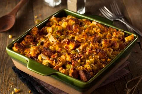 Traditional Homemade Cornbread Stuffing 写真素材