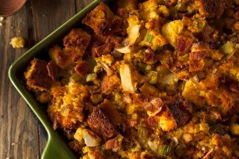 Traditional Homemade Cornbread Stuffing 写真素材
