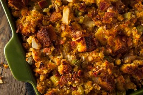 Traditional Homemade Cornbread Stuffing 写真素材