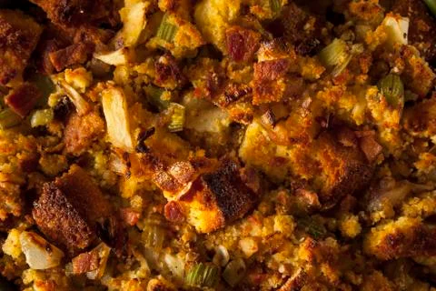 Traditional Homemade Cornbread Stuffing 写真素材