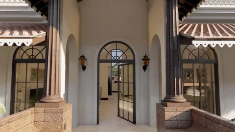 Traditional House 3d Model Stock Footage 196826547