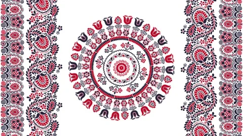 Traditional Hungarian motion graphic loop Stock Footage 285059726