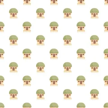 Traditional hut pattern representing tropical village homes Stock Illustration
