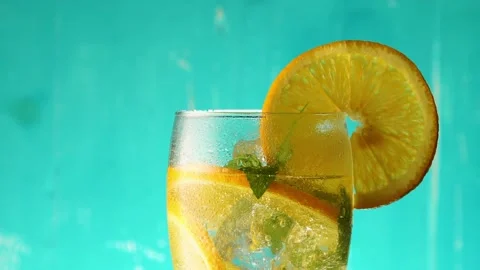 Traditional iced summer cocktail Stock Footage 156815744