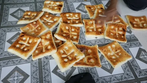 Traditional Indian Bread Stock Footage 88388717