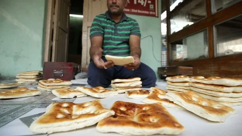 Traditional Indian Bread Stock Footage 88388741