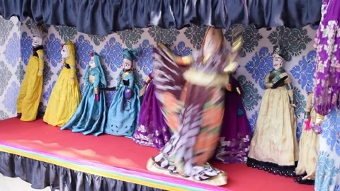 Traditional Indian Puppet show Stock Footage 144443066