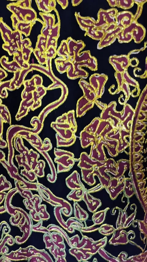 Traditional Indonesian batik 库存影片 340718575