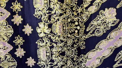 Traditional Indonesian batik Stock Footage 340720316