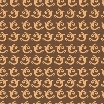 Traditional Indonesian Batik pattern in a seamless vector design,showcasing.. Stock Illustration