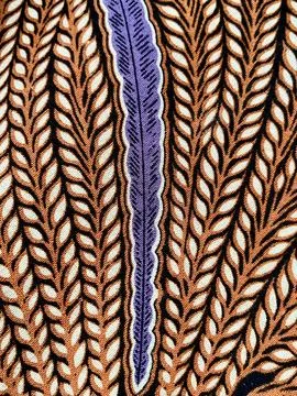 Traditional Indonesian Batik Textile Pattern Featuring Elegant Rice Ear Stock Photos