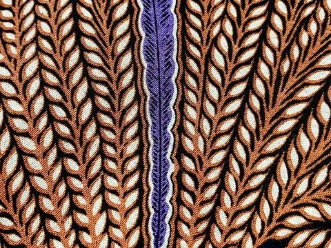 Traditional Indonesian Batik Textile Pattern Featuring Elegant Rice Ear Stock Photos