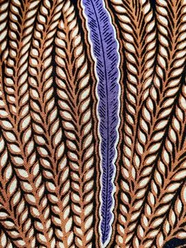 Traditional Indonesian Batik Textile Pattern Featuring Elegant Rice Ear Stock Photos