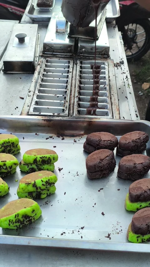Traditional Indonesian Pukis Snack Stock Footage 336830985