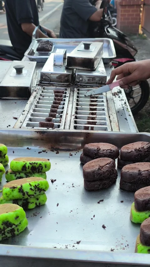 Traditional Indonesian Pukis Snack Stock Footage 336830986